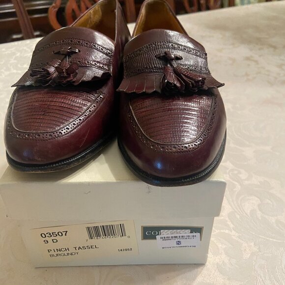 Mezlan Men’s Burgundy Leather Dress Shoes (Loafers) - SZ 9 Wide - Picture 2 of 7